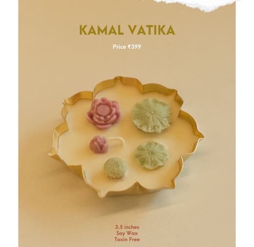 Kamal Vatika sculpted Diwali candle